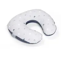 Doomoo Softy - Klein Voedingskussen - Biologisch Katoen - 150cm - Blue Grey Moon