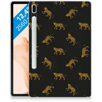 B2Ctelecom Back Case voor Samsung Galaxy Tab S7FE Leopards