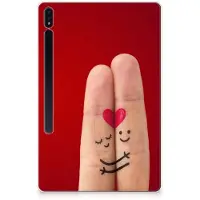B2Ctelecom Samsung Galaxy Tab S7 Plus | S8 Plus Leuke Siliconen Hoes Liefde - Origineel Romantisch Cadeau