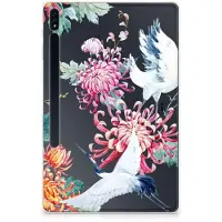 B2Ctelecom Samsung Galaxy Tab S7 Plus | S8 Plus Back Case Bird Flowers