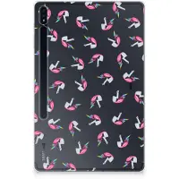 B2Ctelecom Hippe Hoes voor Samsung Galaxy Tab S7 Plus | S8 Plus Unicorns