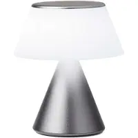 Lexon Luma L, Grijs, Metallic, ABS (acrylonitril-butadieen-styreen), Aluminium, Glas, Slaapkamer, Kinderkamer, Hal, Bureau, Kantoor, IPX4, 1 lamp, LED