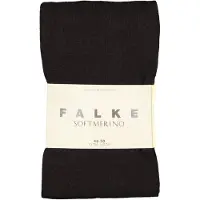 Falke Softmerino eenkleurig wol katoen panty dames bruin - maat 48-50