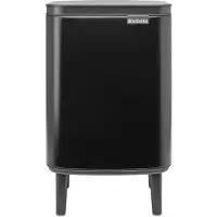 Brabantia Bo Hi Prullenbak - 7 liter - Badkamer - Matt Black