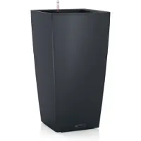 Lechuza Bloempot - Cubico kleur 40 - 39,5 x 39,5 x 75,5 cm - 31 L - Compleet pakket - Leisteen grijs