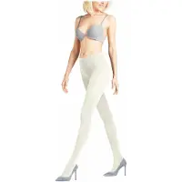 Falke Softmerino eenkleurig wol katoen panty dames wit - maat 48-50