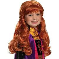 Disney Frozen DISNEY - FROZEN 2, Anna Wig - Kind, Maat One Size Kind, Meisjes