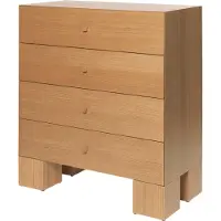 Ferm Living Ladekast Kuben Drawers 1x4 Natural Oak Veneer