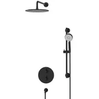 Maxaro Radius Regendouche Inbouw | Zwart 30 cm Regendouche Thermostatisch