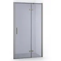 Maxaro Diamond Douchedeur 100 cm Rvs Rookglas Draaideur | Douchedeur | Glazen Douchedeur