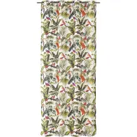 Elbersdrucke Gordijn ringen lichtdoorlatend Jungle bladeren groen 140x255 cm