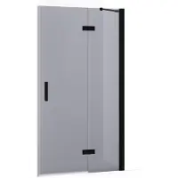 Maxaro Diamond Douchedeur 90 cm Mat Zwart Rookglas Draaideur met Verstelbare Wandprofielen | Douchedeur | Draaideur Douche | Glazen Douchedeur