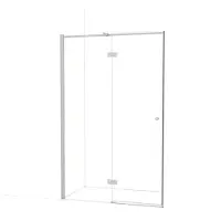 Maxaro Amber Douchedeur | 130 cm Rvs Helder glas Draaideur | Douchedeur glas | Glazen Douchedeur | Nisdeur Douchewand