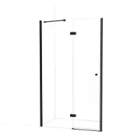 Maxaro Amber Douchedeur 120cm Mat Zwart Helder Glas Draaideur | Douchedeur glas | Glazen Douchedeur | Nisdeur Douche