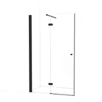 Maxaro Amber Douchedeur 120cm Mat Zwart Helder Glas Draaideur | Douchedeur glas | Glazen Douchedeur | Nisdeur Douche