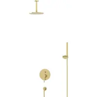 Maxaro Radius Regendouche Inbouw | Lichtgoud 20 cm Regendouche Eéngreeps