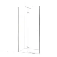 Maxaro Amber Douchedeur | 90 cm Rvs Helder glas Draaideur | Douchedeur glas | Glazen Douchedeur | Nisdeur Douchewand