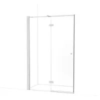 Maxaro Amber Douchedeur | 130 cm Chroom Helder glas Draaideur | Douchedeur glas | Glazen Douchedeur | Nisdeur Douche