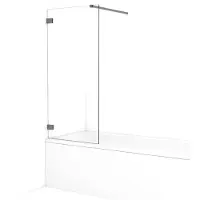 Maxaro Diamond Badwand 70cm Zwart Metaal Helder Glas | Badwand | Badwand Glas | Badscherm | Glazen Badwand