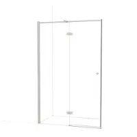 Maxaro Amber Douchedeur | 120 cm Rvs Helder glas Draaideur | Douchedeur glas | Glazen Douchedeur | Nisdeur Douche