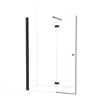 Maxaro Amber Douchedeur 140cm Mat Zwart Helder Glas Draaideur | Douchedeur glas | Glazen Douchedeur | Nisdeur Douchewand