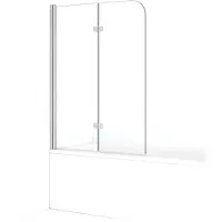 Maxaro Diamond Badwand 120cm Chroom Helder Glas 8mm veiligheidsglas| Badwand | Badwand Glas | Badscherm | Glazen Badwand