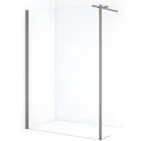 Maxaro Diamond Inloopdouche | 140 cm Rvs Helder glas Vaste wand met zijwand