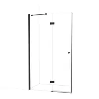 Maxaro Amber Douchedeur 120cm Mat Zwart Helder Glas Draaideur | Douchedeur glas | Glazen Douchedeur | Nisdeur Douche