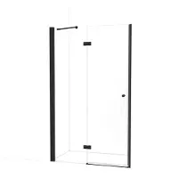 Maxaro Amber Douchedeur 125cm Mat Zwart Helder Glas Draaideur | Douchedeur glas | Glazen Douchedeur | Nisdeur Douche