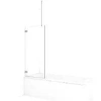 Maxaro Diamond Badwand 70cm Rvs Helder Glas | Badwand | Badwand Glas | Badscherm | Glazen Badwand