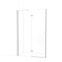 Maxaro Amber Douchedeur 130 cm Chroom Helder glas Draaideur | Douchedeur glas | Glazen Douchedeur | Nisdeur Douche