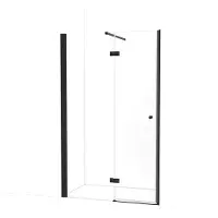 Maxaro Amber Douchedeur 125cm Mat Zwart Helder Glas Draaideur | Douchedeur glas | Glazen Douchedeur | Nisdeur Douche