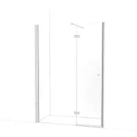 Maxaro Amber Douchedeur | 145 cm Chroom Helder glas Draaideur | Douchedeur glas | Glazen Douchedeur | Nisdeur Douchewand