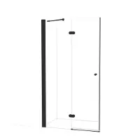 Maxaro Amber Douchedeur 110cm Mat Zwart Helder Glas Draaideur | Douchedeur glas | Glazen Douchedeur | Nisdeur Douche
