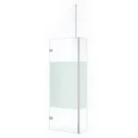 Maxaro Diamond Inloopdouche | 80 cm Rvs Helder met matte strook Vaste wand met zijwand