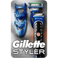 Gillette BR 3270 GC Fusion Proglide Styler: nat- en droogscheerapparaat voor neus- en oren, werkt op batterijen, met 3 opzetstukken, afwasbaar