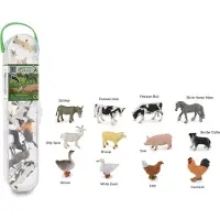 Collecta Figurine Mini Set - 12 Boerderijdieren - Boerderijdieren - Handgeschilderd - Miniatuur