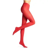 Falke Pure Matt eenkleurig materiaal ondoorzichtig 50 DEN panty dames rood - maat S