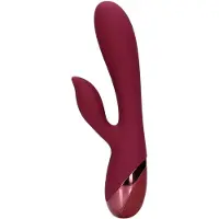 Loveline Smooth Silicone Rabbit Vibrator - Dark Cherry