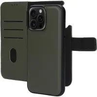 Mobiparts Leren 2 In 1 Wallet iPhone 16 Pro Max Hoesje Groen