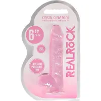 Realrock - realistische dildo - transparant roze - 15cm