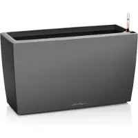 Lechuza CARARO PREMIUM - Plantenbak - met bewateringssysteem - ALL-IN-ONE set met LECHUZA-PON - zwart hoogglans
