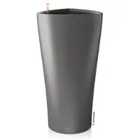 Lechuza DELTA PREMIUM 30 Plantenbak - met uitneembare binnenbak - met bewateringssysteem - ALL-IN-ONE set met LECHUZA-PON - - antraciet metallic