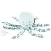 Nattou Doudou Muzikale Octopus Lapidou - 100% polyester - Muntgroen en grijs
