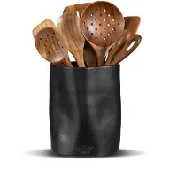 Dutchdeluxes Spatelpot Dented Crock Black Matt