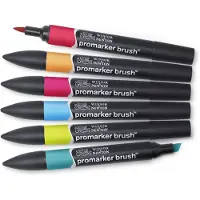 Taidepiste 0290124 Promarker Brush 6 Mid Tones Set | Professionele alcoholmarkers & layoutmarkers