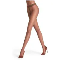 Falke Shelina eenkleurig materiaal transparant 12 DEN panty dames bruin - maat L