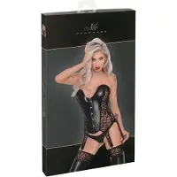 Noir - jarreteltop - luipaardprint - zwart