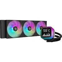 DeepCool LP360 - Vloeistofkoelsysteem processor Afmeting radiator: 360mm - voor Intel LGA: 1851, 1700, 1200, 115x - AMD AM5, AM4 - 3x 120mm FDB ARGB Fans - 4-pins - zwart