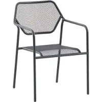 Mwh Bruno dining tuinstoel stapelbaar aluminium ijzergrijs 4 stuks